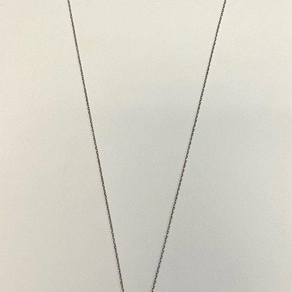 10k 10 karat white gold, mystic topaz, and diamond teardrop pendant necklace - Picture 8 of 11